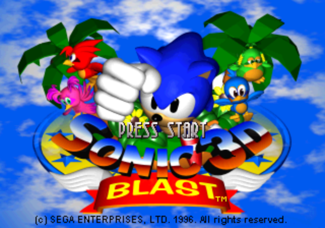 Sonic 3D Blast Title Screen
